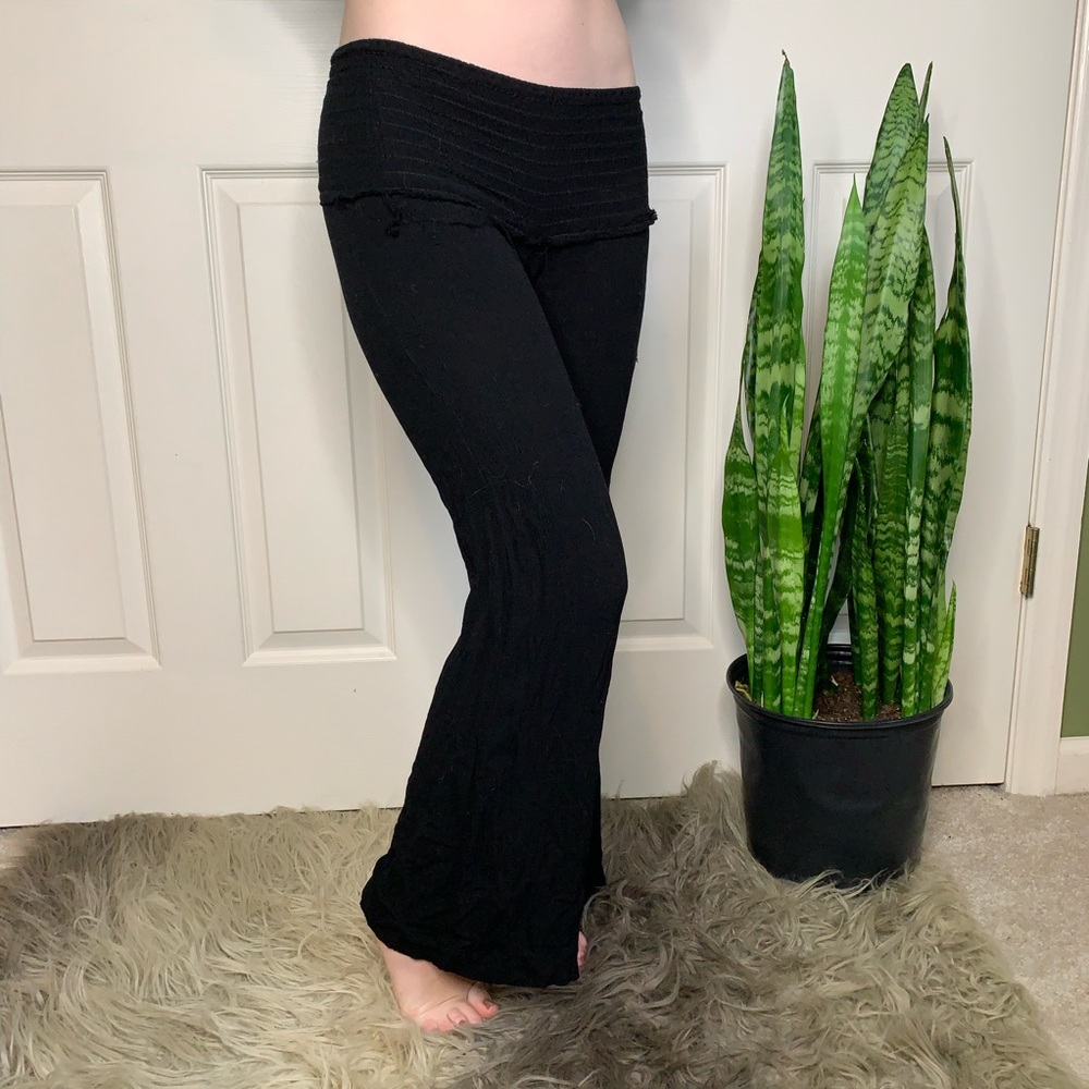 Stretchy black boho hippie pants